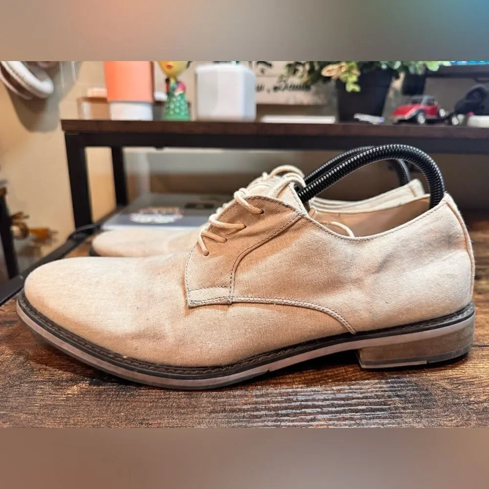 Express‎ Light Tan Linen Feel Oxfords Size 11